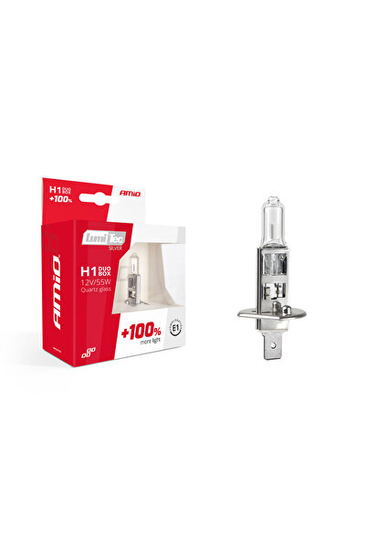 OEM Set becuri cu halogen H1 12V 55W LumiTec SILVER + 100% DUO BOX