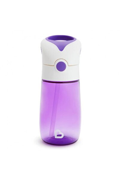Munchkin Μπουκάλι με καλαμάκι σιλικόνης 355ml Flip & Go Μωβ