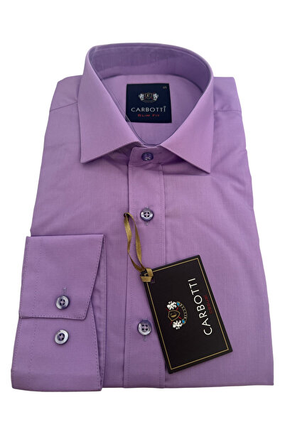 OEM Camasa barbati SLIM FIT, cu maneca LUNGA MOV, bumbac-poliester, marimea S...