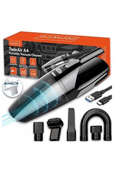 zenwire Mini aspirator de mana pentru masina, fara fir, puternic, cu baterie,...