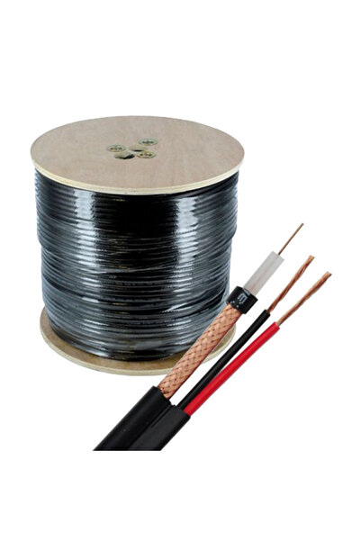 TSY Cablu coaxial RG59 + alimentare 2x0.75, 305m, negru TSY-RG59+2X0.75-B