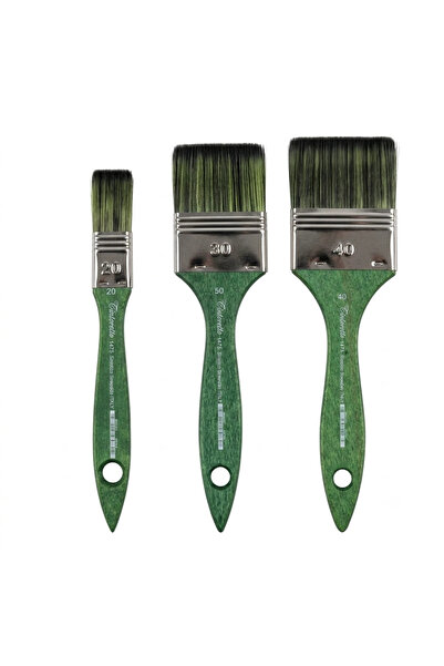 TINTORETTO Smeraldo Fiber Synthetic Brush 1475 Series Set of 3