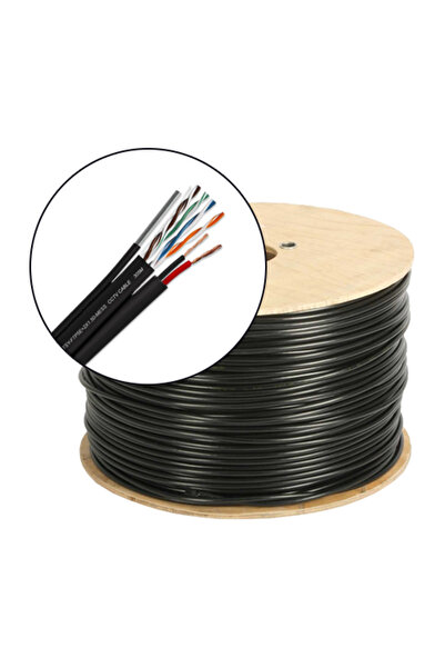 TSY Cablu FTP autoportant cu alimentare electrică 2x1.5, cat 5E, 100% CUPRU, ...