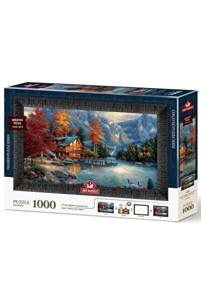 Heidi Toy Art Puzzle Winter Shadow over the River 1000 Piece Framed Puzzle 5696
