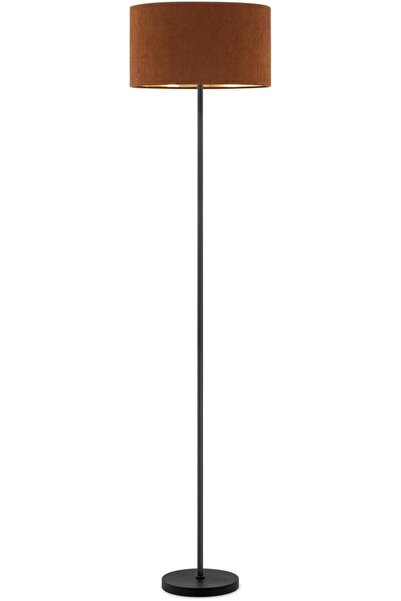 OEM Lampă de podea scandinavă din catifea reiată, stabilă, maro, 40x165 cm