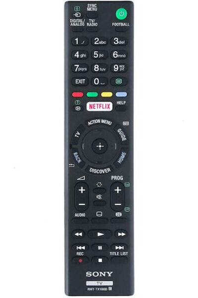 Sony Hq Lxp100d Τηλεχειριστήριο τηλεόρασης Bravia Rmt-tx100d Netflix Μαύρο