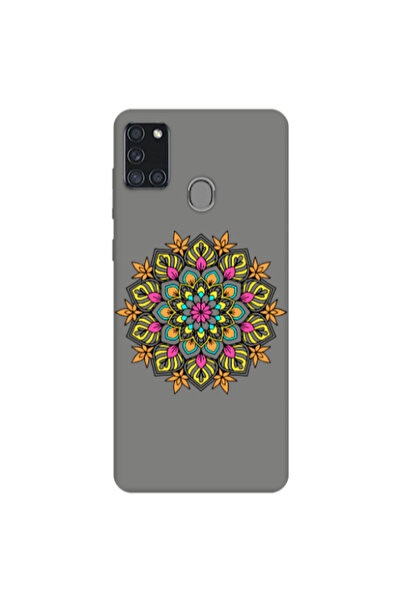 Other Samsung A21S Mandala D6 Grey Colored Silicone TPU Θήκη