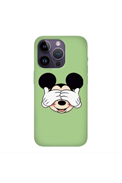 Other Apple iPhone 14 Pro Max Mickeyy Light Green Colored Silicone TPU Θήκη
