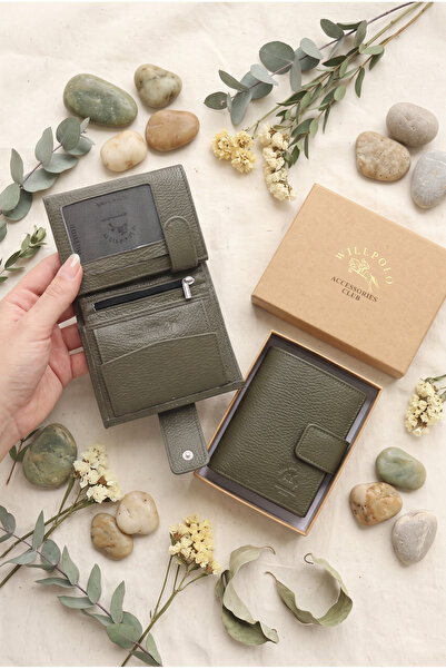 willpolo Genuine Leather Medium Size Women's Wallet with Coin Compartment and...