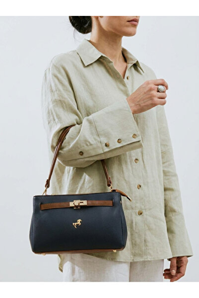 Miami Polo Club Women's 5-Compartment Leather Look Bag with Long Adjustable S...