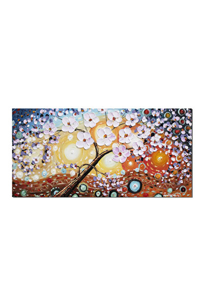 artnova Tablou pictat manual, Copacul vietii, primavara in casa mea, 140x70cm...