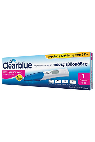 clear blue Clearblue | Τεστ Εγκυμοσύνης με Δείκτη Σύλληψης | 1 ψηφιακό τεστ