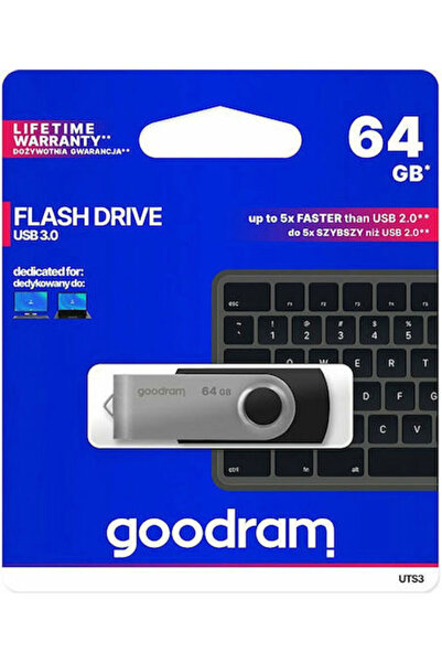 Goodram Πεντράιβ Uts3 64GB USB 3.2 Στικάκι Μαύρο
