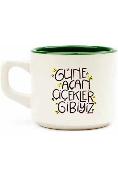 Yıldızan We Are Like Flowers Blooming in the Sun White Venus Mug - Gift Mug C...