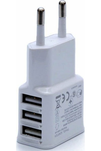 Lamtech Φορτιστής Χωρίς Καλώδιο με 3 Θύρες USB-A Λευκό (LAM040532)