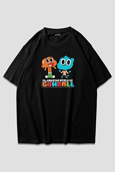 ZOKAWEAR Gumball Darwin Oversize Black T-Shirt