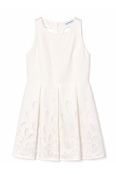 MAYORAL Girl's White Lace Embroidered Special Occasion Dress 10-18 Years White