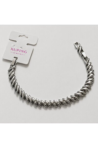 Zennemor Xuping Vip Quality Antiallergic Full Size Barley Design Silver Brace...
