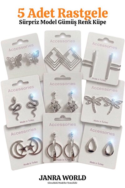 JANRA WORLD 5 Pieces Random Surprise Model Earring Set - Special Gift for Lov...
