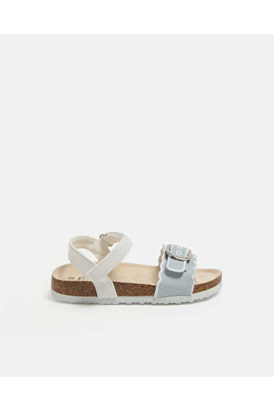 REDTAG Girls Ivory Buckle Flat Sandals