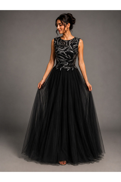 Queens dresses Luxury Embroidered Sequin Turkish Evening Dress