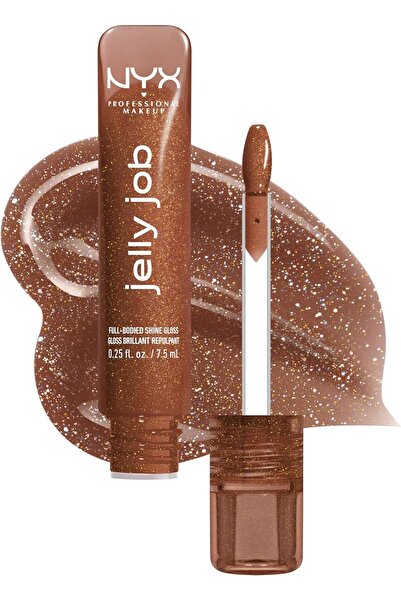 NYX Professional Makeup Jelly Job, Full-Bodied Shine Gloss, Lip-Smoothing Shi...