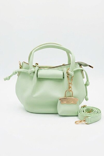 I Love Shoes Terron Green Matte Leather Women's Shoulder Bag