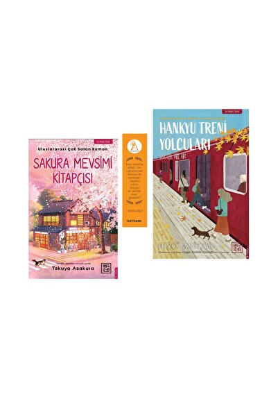 Athica Hankyu Treni Yolcuları/ Sakura Mevsimi Kitapçısı Sakura/2Kitap Set AYR...