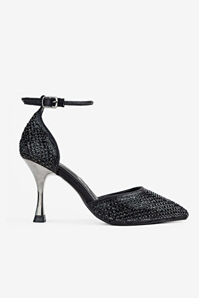 ALTIN TOPUK Women's Black Heeled Stiletto Evening Dress Shoes – Wedding & Event