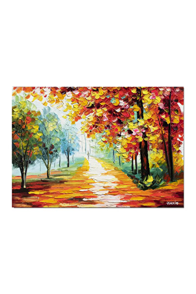artnova Ръчно рисувана пейзажна картина, "В хармония ", 70x50 см, маслена на ...