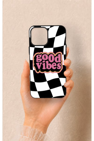 Vip Case حافظة سيليكون منقوشة باللون الأسود متوافقة مع هاتف iPhone 12 Pro Max