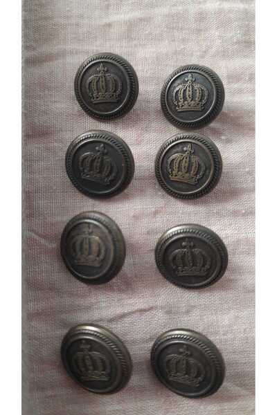 ILCARE Antique Sari Metal Button 14 mm 8 Pieces
