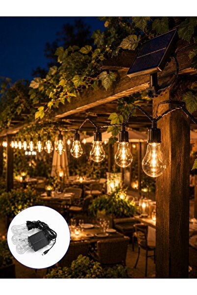 Genel Markalar Güneş Enerjili Dekoratif LED Ampul Dize Işık Bahçe Balkon ve T...