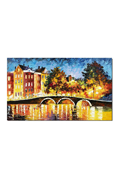 artnova Ръчно рисувана картина, Париж, мост над Сена, 100x60см, маслена на пл...