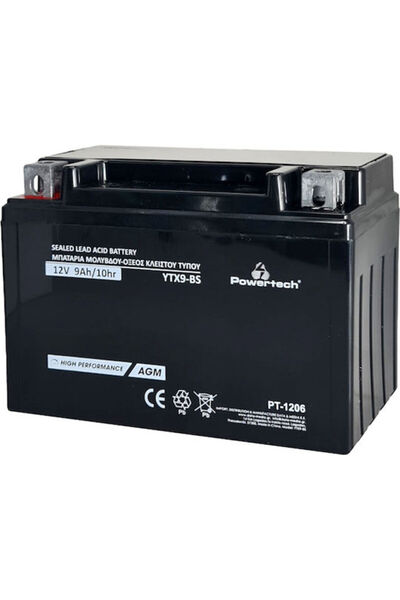 POWERTECH Μπαταρία UPS με χωρητικότητα 9Ah και τάση 12V PT-1206 1 τεμάχιο