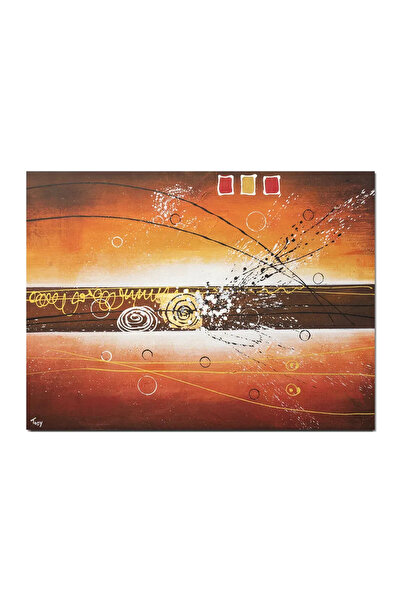 artnova Голяма абстрактна картина, ръчно рисувана, за офис, всекидневна, Фент...