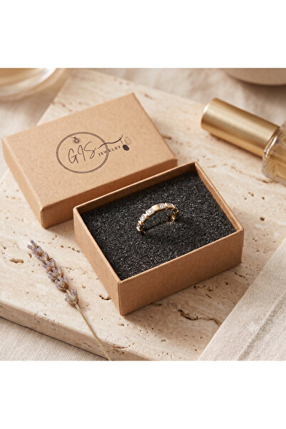 GİS JEWELRY خاتم من الفولاذ موديل حجر الزركون المربع الشكل