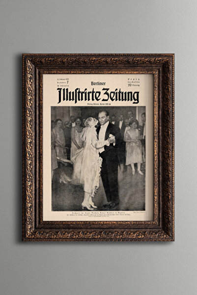 epiqart Ataturk and Lady Latife Dance Moment - Vintage Patterned Painting - T...