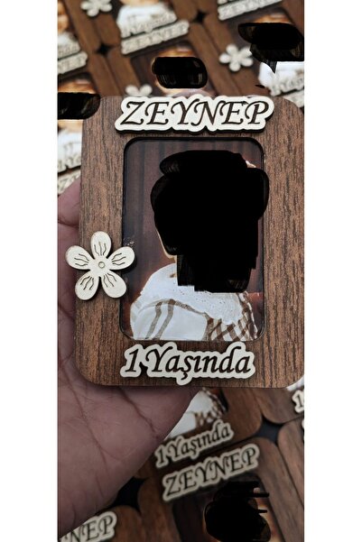 Pleksima Kişiye Özel Fotoğraflı Ahşap Magnet – Doğum Günü Hatırası