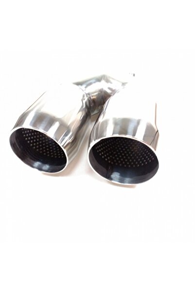Flexzon Απόληξη Εξάτμισης Ανοξείδωτη Διπλή 37mm - 60mm HJ FZAUS045