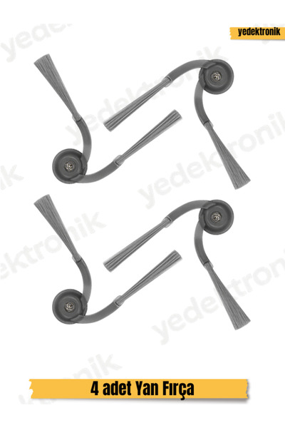 Yedektronik مجموعة فرش جانبية مكونة من 4 قطع متوافقة مع Roborock Q8 Max Pro /...
