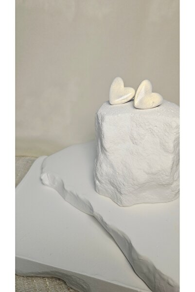 Handmade Earrings - Pearly white hearts