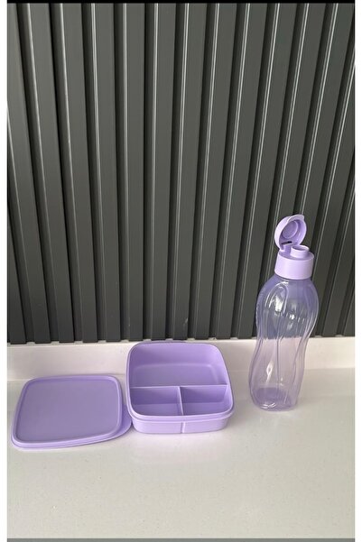 Tupperware Eco Şişe 750 ml ve 550 ml bölmeli Beslenme