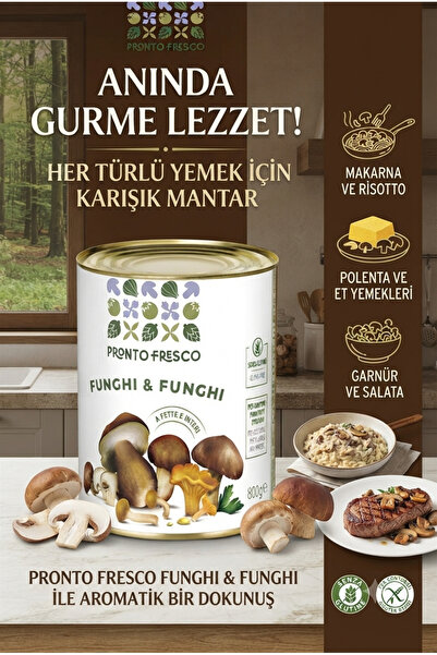 ProntoFresco Sotelenmiş Mantar Konservesi 800 Gr