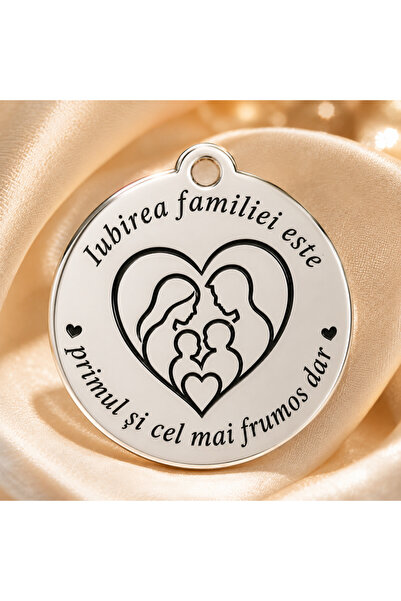 Simoshop Bănuț Argint 925 „Familie” pentru Tăierea Moțului și Botez 22mm