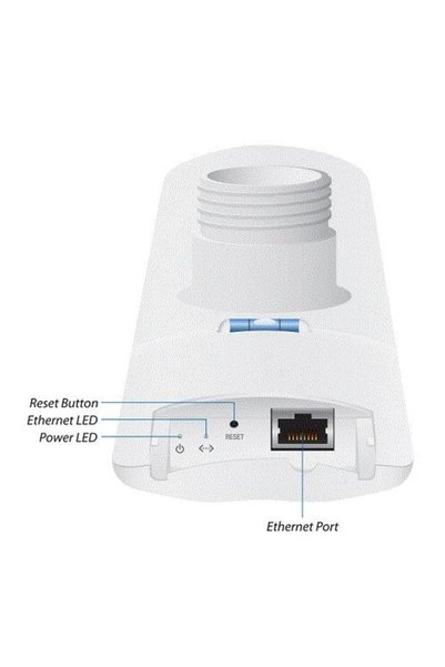 Universal هوائي UBIQUITI LAP-120 أحادي المنفذ 10/100/1000 ميجابت في الثانية 5...