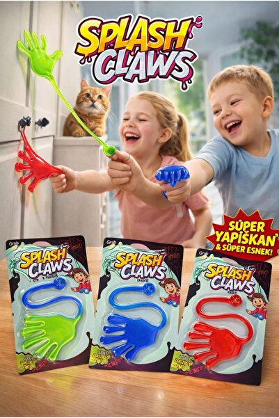 YDNE Splash Claws Yapışkan El Oyuncağı – Süper Esnek ve Yapışkan Fırlatmalı E...