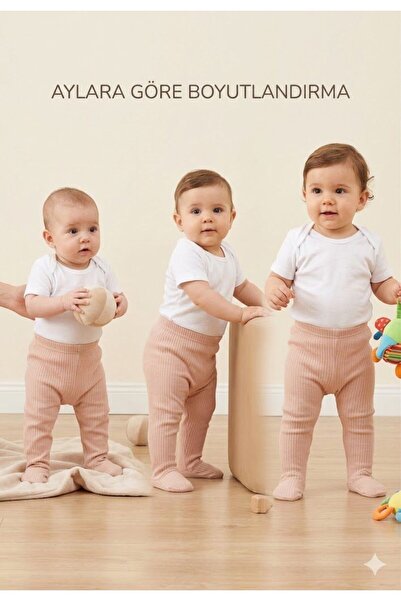 yumiyum Ayd Striped Reported 3-in-1 Booties with 3-6-9 Months Sizes, Single B...