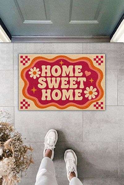 Dormot Home Home Sweet Home Retro Daisy Patterned Digital Print Door Mat 70X4...