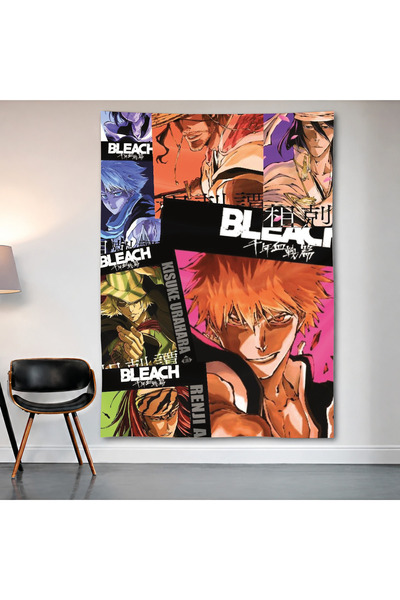 Geek Cultcha Bleach Collage Wall Covering Wall Tapestry First Quality Satin F...